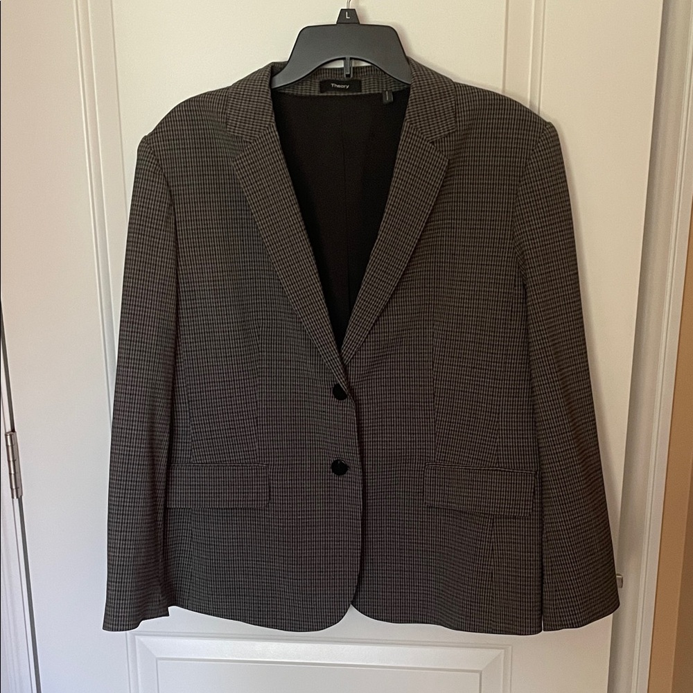 Theory Checkered Blazer